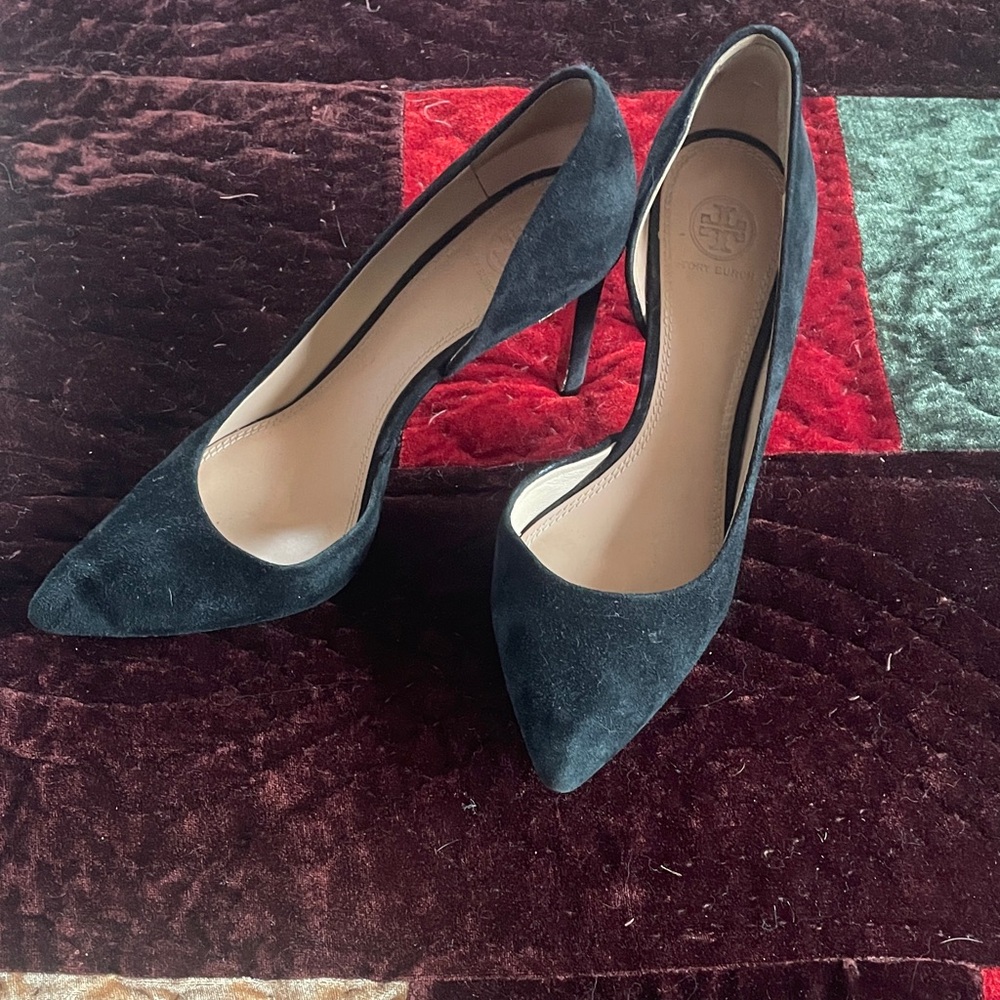 Tory Burch Elegant Black Suede Heels